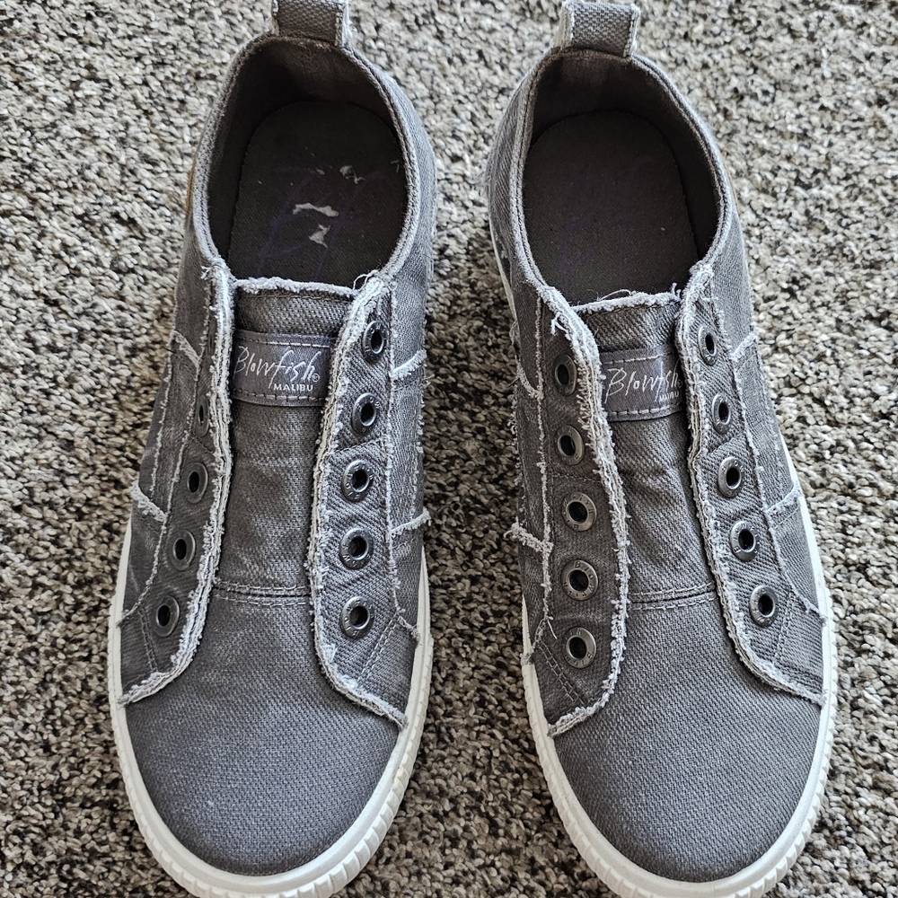 Blowfish Charcoal Canvas Slip-Ons